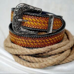 Western hand tooling belts